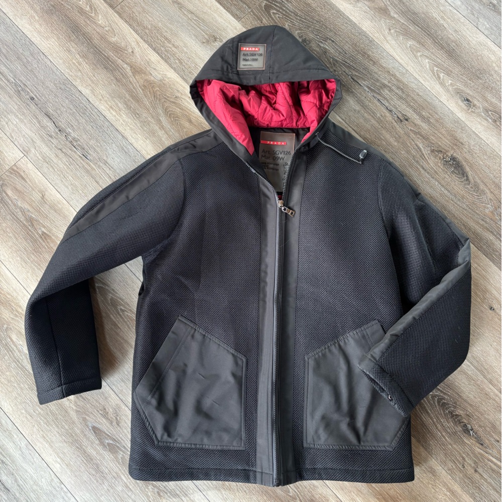 Prada Sport Perforated jacket with red interior